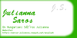 julianna saros business card